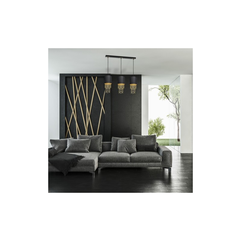 Lampa wisząca ALMERIA BLACK/GOLD 3xE27