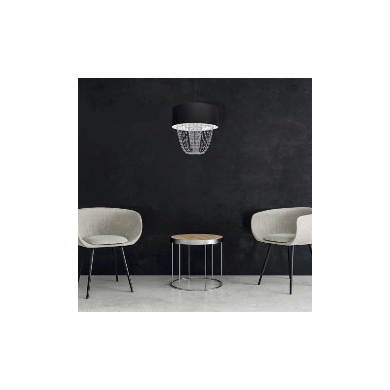 lampa wisząca ALMERIA BLACK/CHROME 1xE27