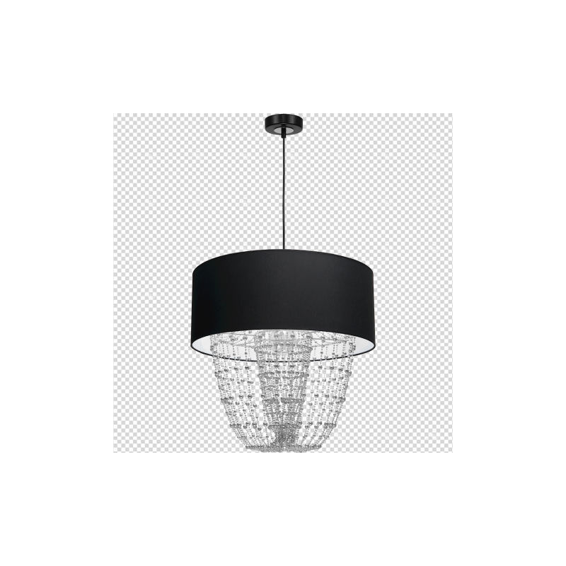 lampa wisząca ALMERIA BLACK/CHROME 1xE27