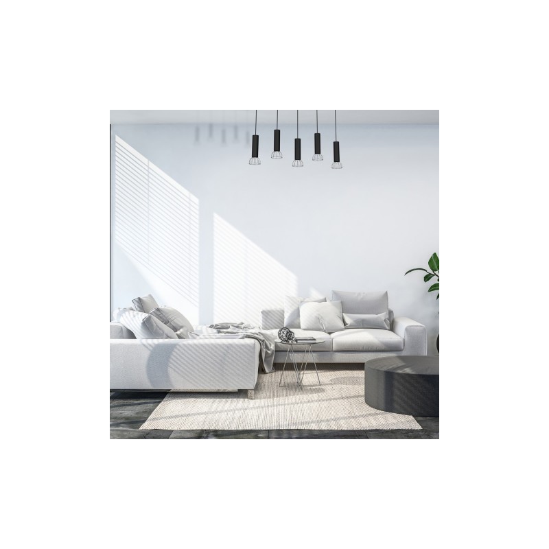 Lampa Wisząca DANTE BLACK/SILVER 5xGU10