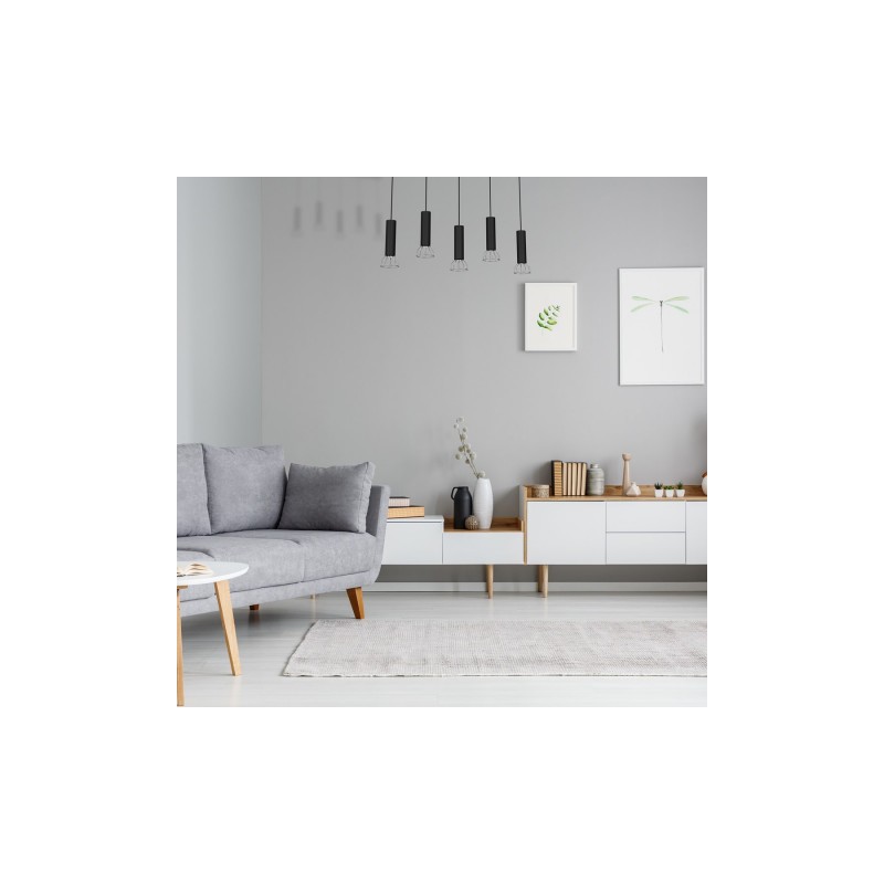 Lampa Wisząca DANTE BLACK/SILVER 5xGU10