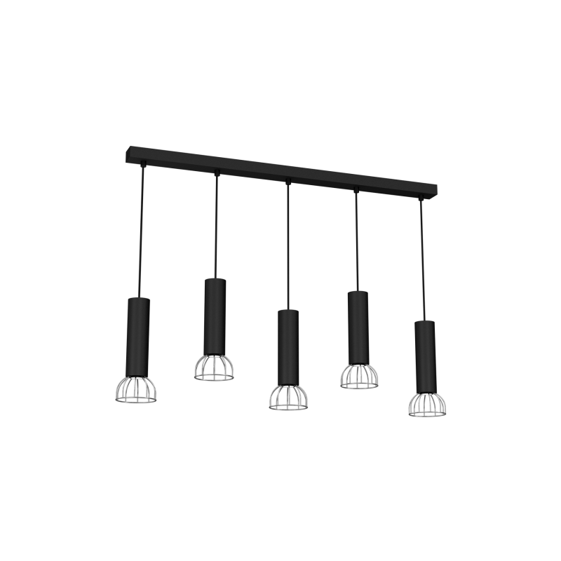 Lampa Wisząca DANTE BLACK/SILVER 5xGU10