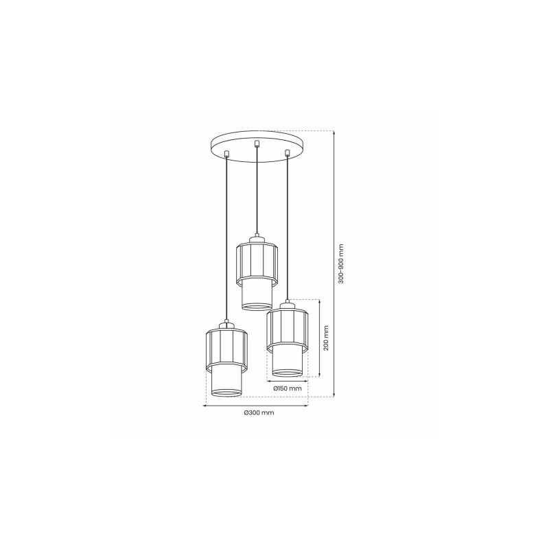 Lampa wisząca BLANCO 3xE27