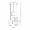 Lampa wisząca BLANCO 3xE27