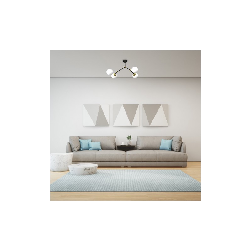 Lampa sufitowa JOY BLACK / GOLD 4xE14