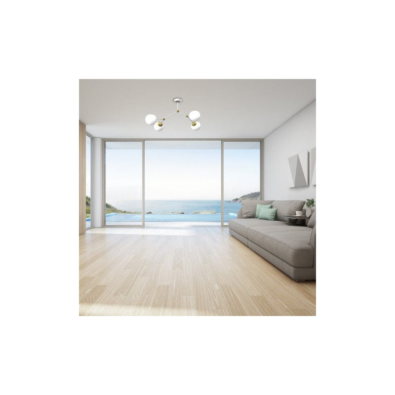 Lampa sufitowa JOY WHITE / GOLD 4xE14