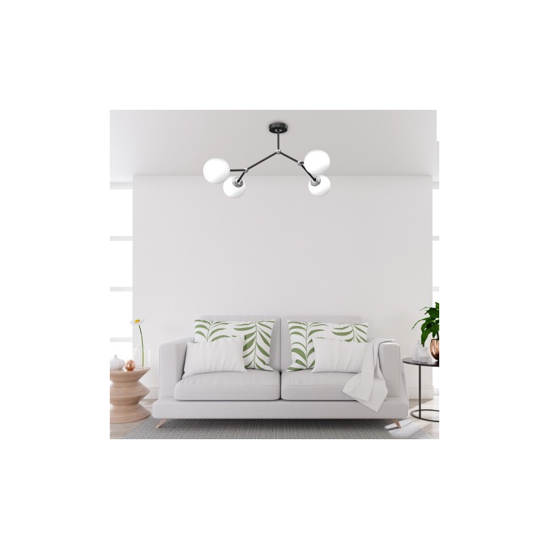 Lampa sufitowa JOY BLACK 4xE14