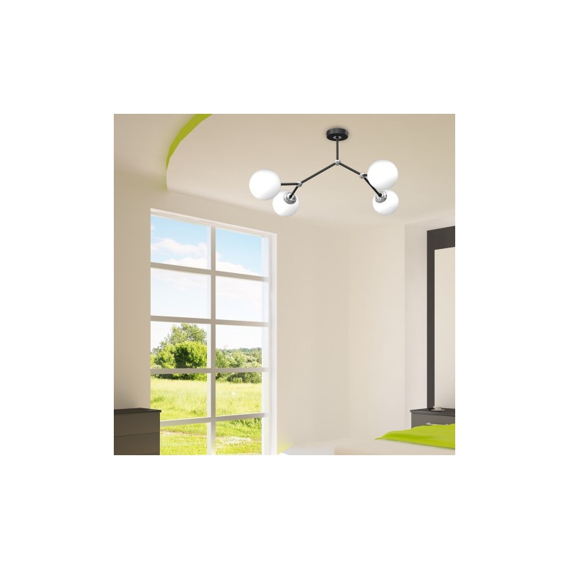 Lampa sufitowa JOY BLACK 4xE14