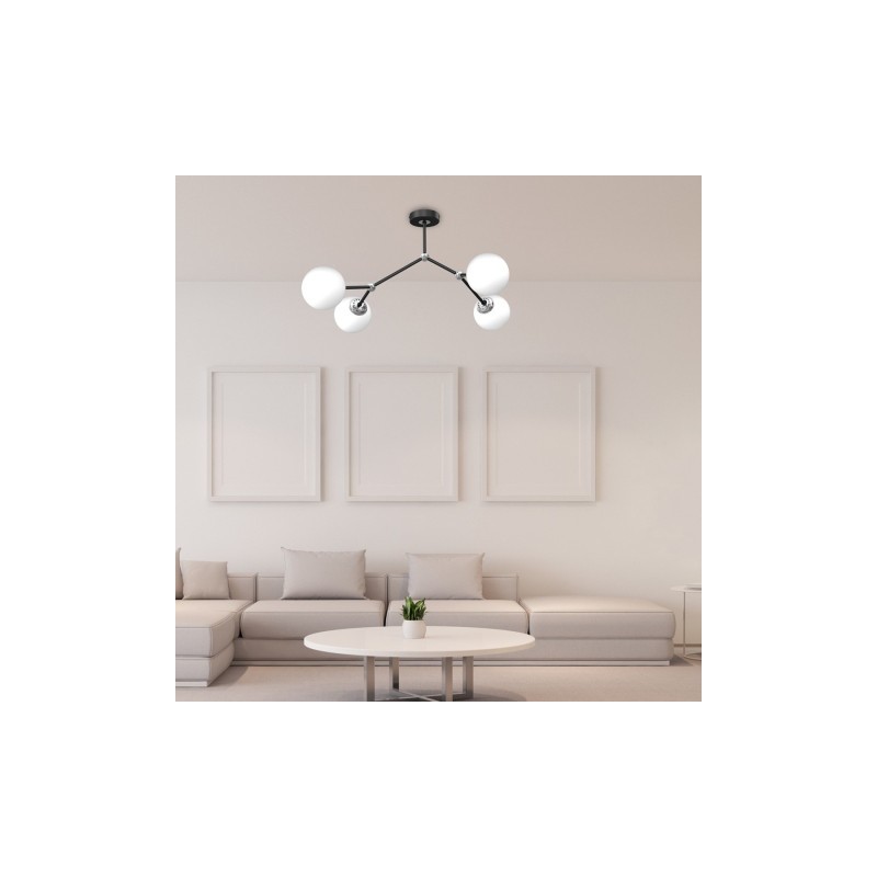 Lampa sufitowa JOY BLACK 4xE14