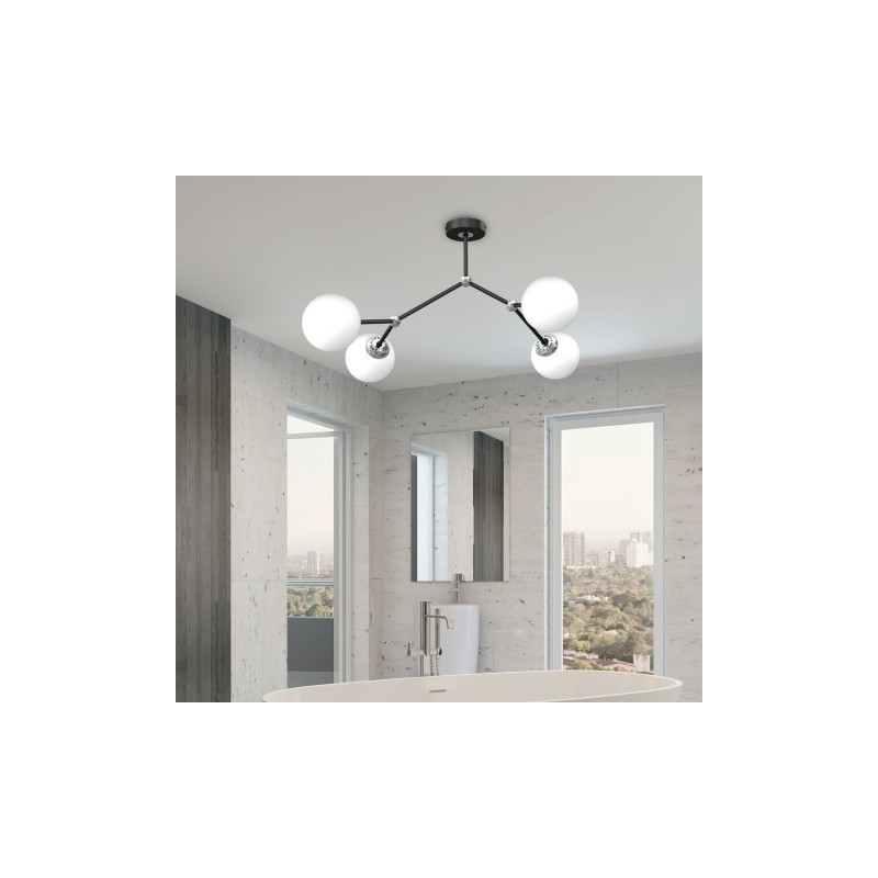 Lampa sufitowa JOY BLACK 4xE14