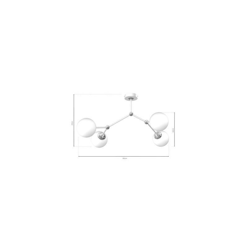 Lampa sufitowa JOY WHITE 4xE14