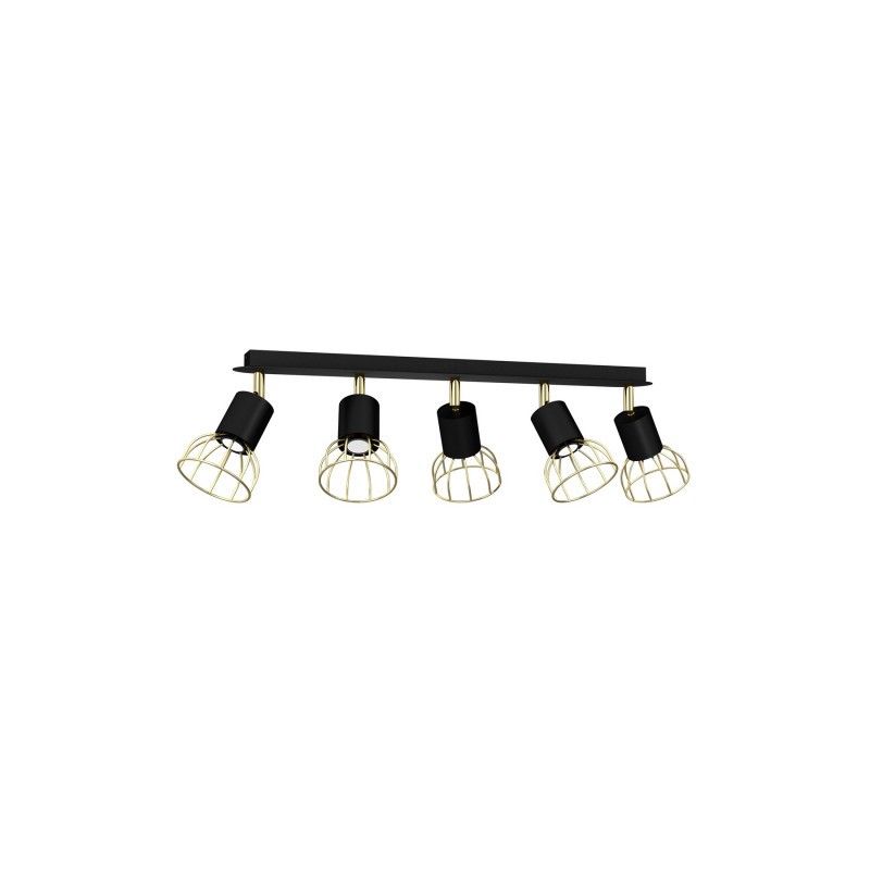 Lampa sufitowa DANTE Black/Gold 5xGU10
