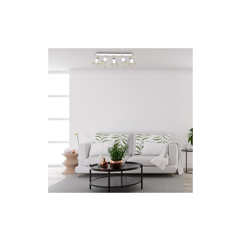 Lampa sufitowa DANTE White/Gold 5xGU10