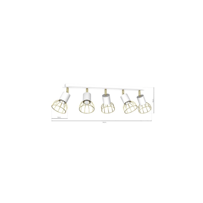 Lampa sufitowa DANTE White/Gold 5xGU10