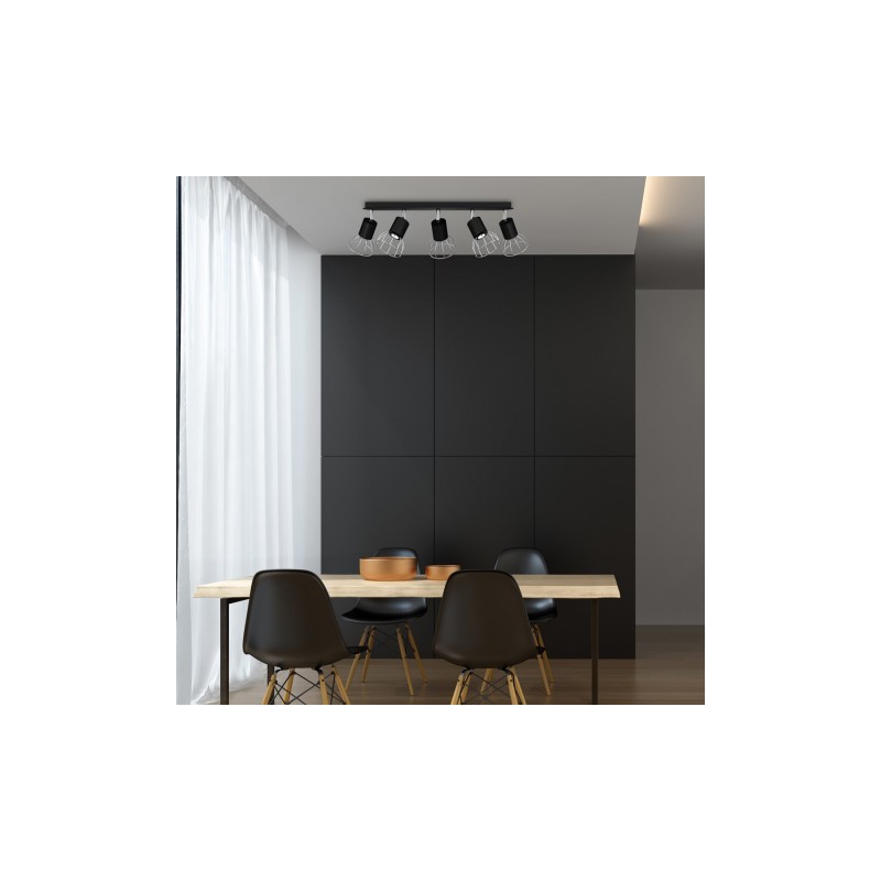 Lampa Sufitowa DANTE BLACK/SILVER 5xGU10