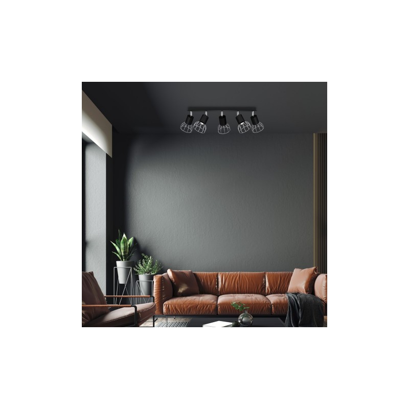 Lampa Sufitowa DANTE BLACK/SILVER 5xGU10