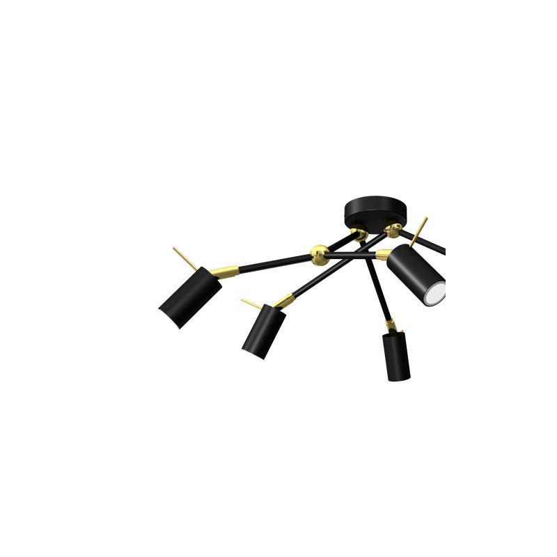 Lampa sufitowa IRIS Black/Gold 6x mini GU10