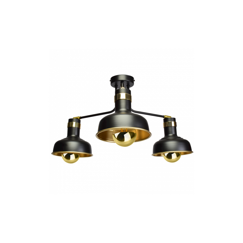 Lampa sufitowa MARGO 3xE27 BLACK/GOLD 3xE27