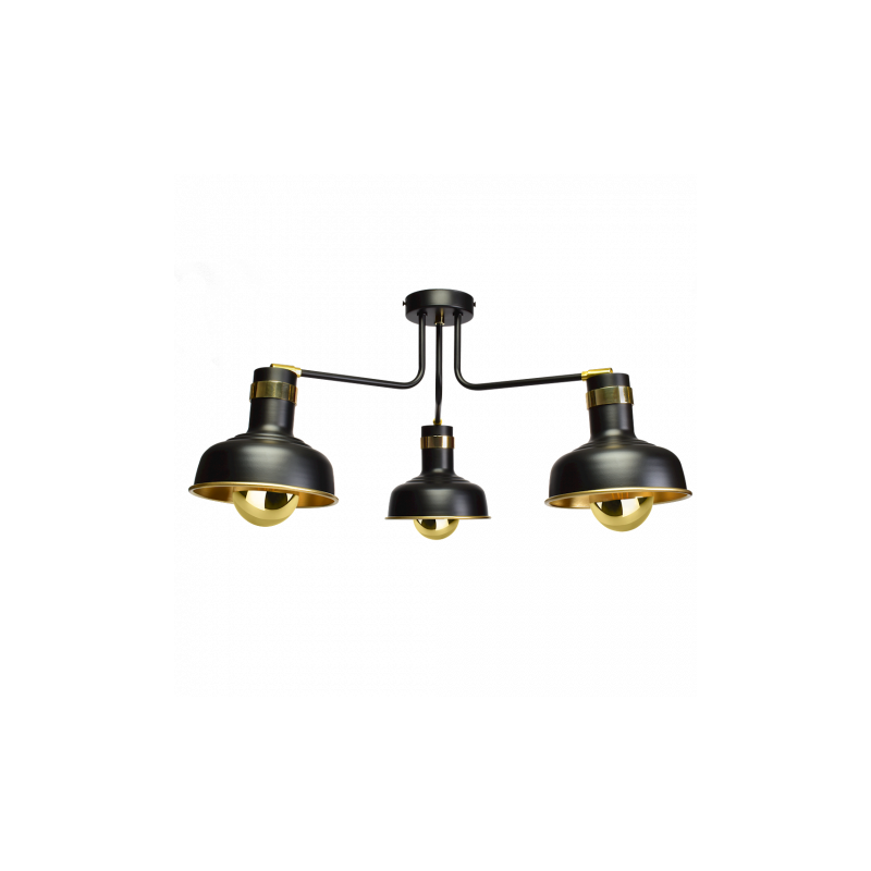 Lampa sufitowa MARGO 3xE27 BLACK/GOLD 3xE27