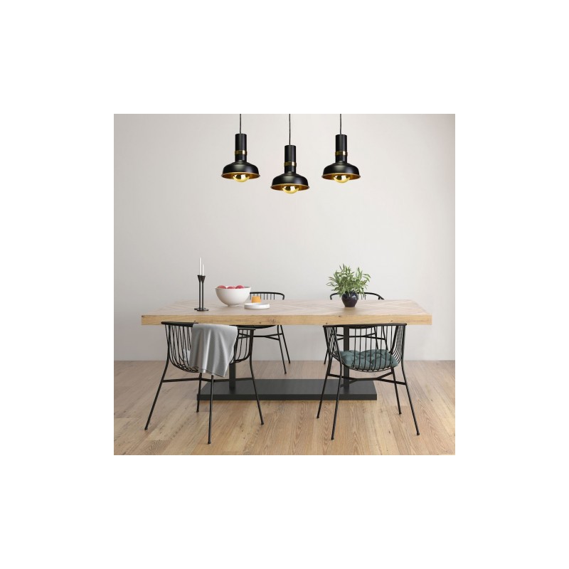 Lampa wisząca MARGO BLACK/GOLD 3xE27