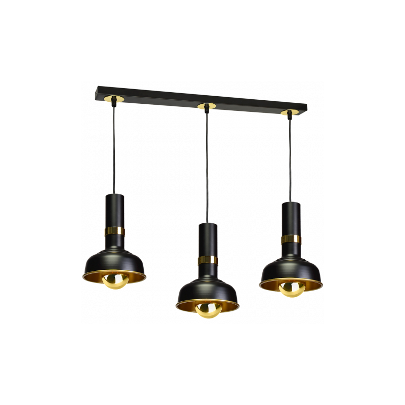 Lampa wisząca MARGO BLACK/GOLD 3xE27