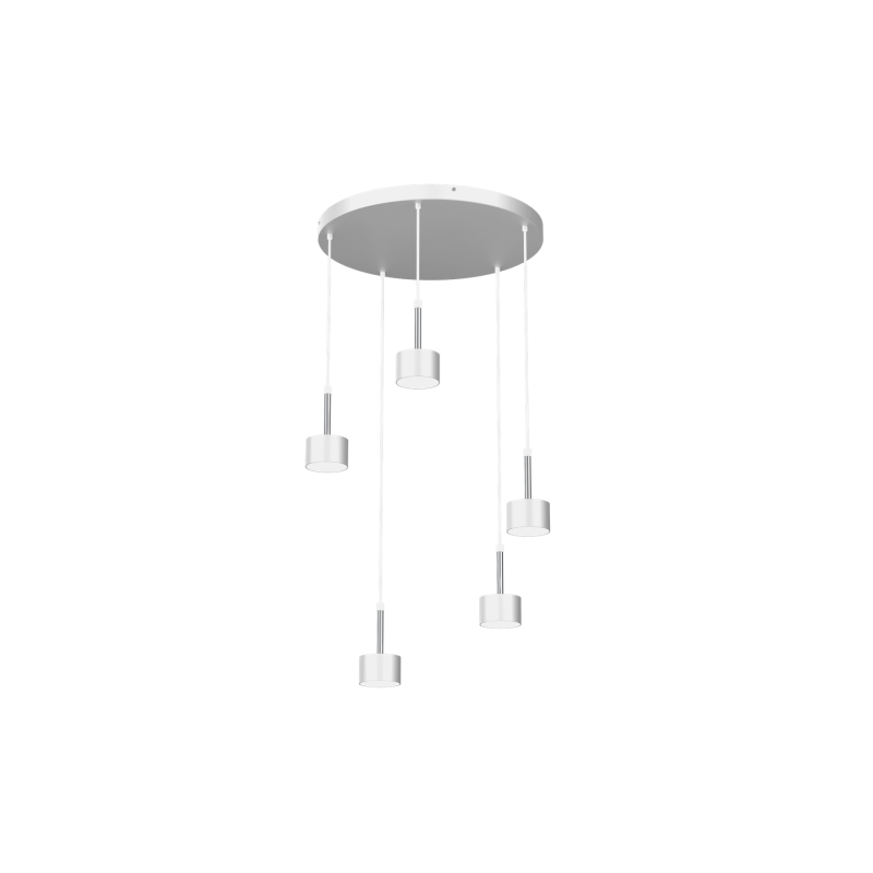 Lampa wisząca ARENA WHITE/SILVER 5xGX53