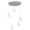 Lampa wisząca ARENA WHITE/SILVER 5xGX53