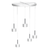 Lampa wisząca ARENA WHITE/SILVER 5xGX53