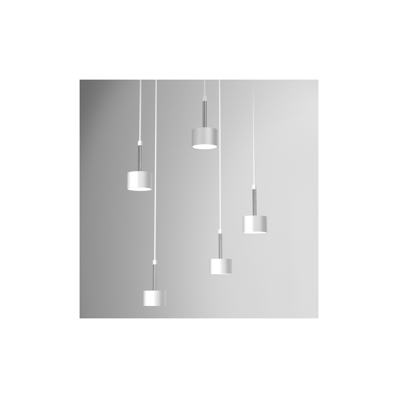Lampa wisząca ARENA WHITE/SILVER 5xGX53