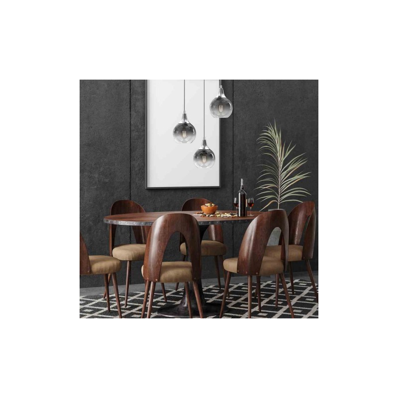 Lampa wisząca PALLA SILVER 3xE27