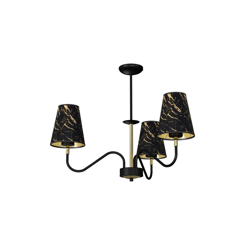 Lampa wisząca HERMES Black/Gold 3xE27