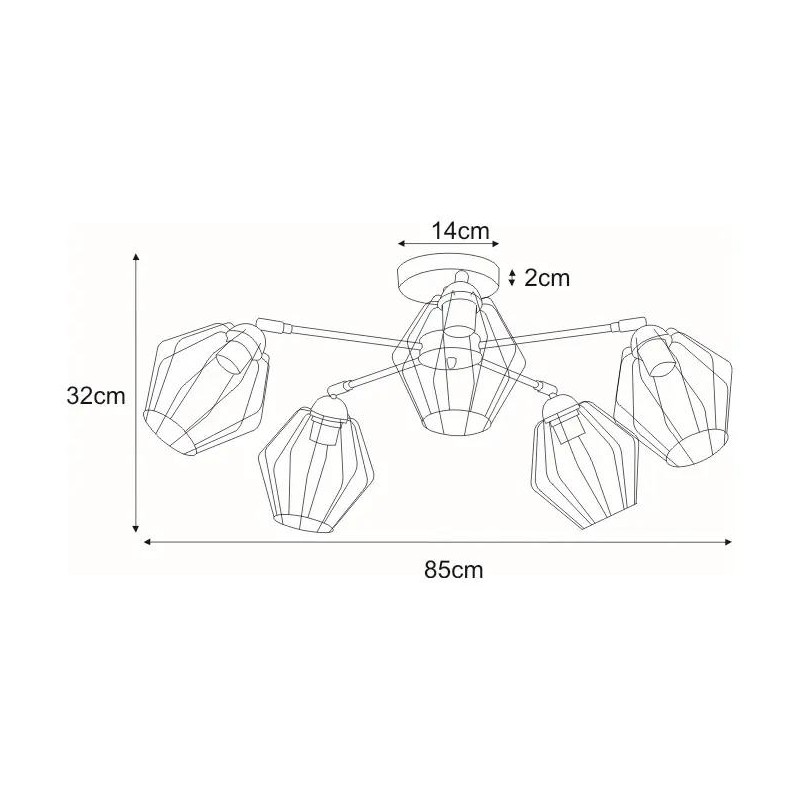 Lampa sufitowa K-3771 z serii BENET