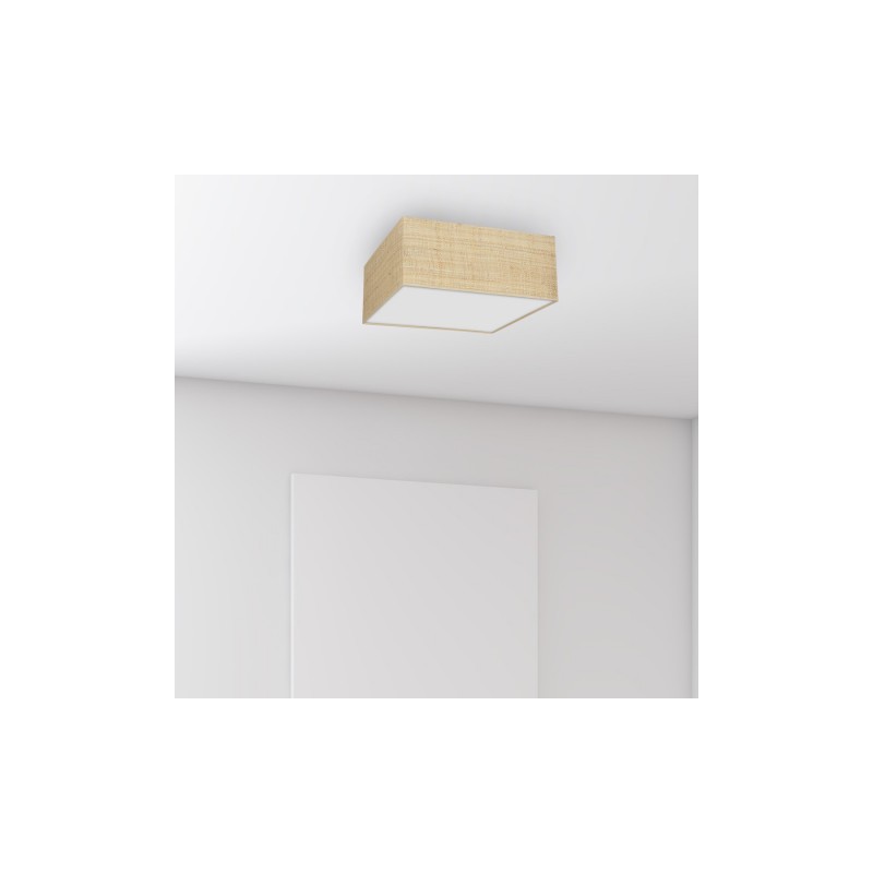Lampa sufitowa MARSHALL WHITE / RATTAN 3xE27