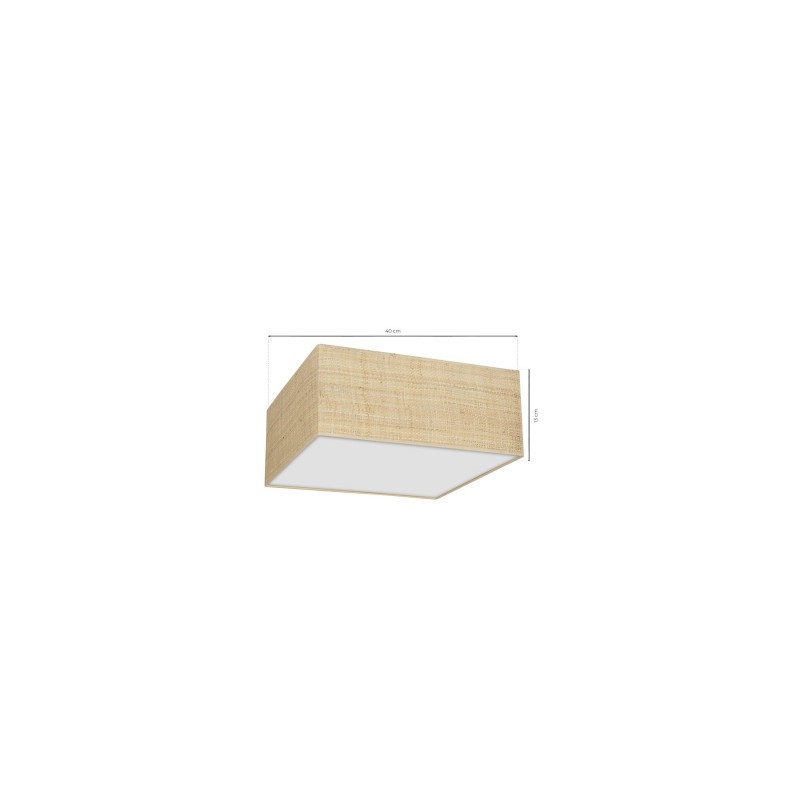 Lampa sufitowa MARSHALL WHITE / RATTAN 3xE27