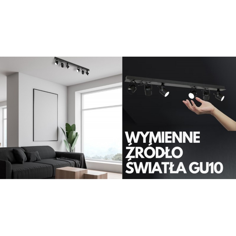 Lampa sufitowa PICO BLACK 6xGU10