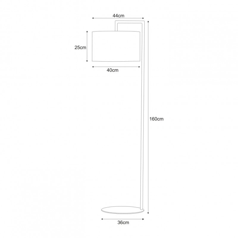 Biała podłogowa lampa K-4333 z serii SIMONE 1xE27