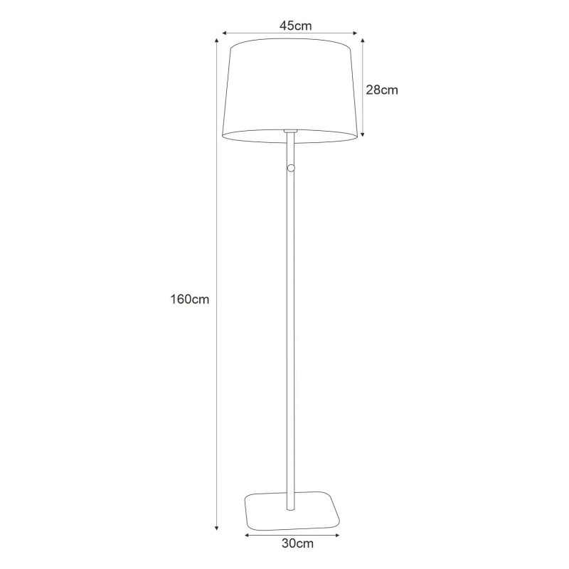 Lampa do salonu stojąca czarna K-4769 z serii ESSEO 1xE27