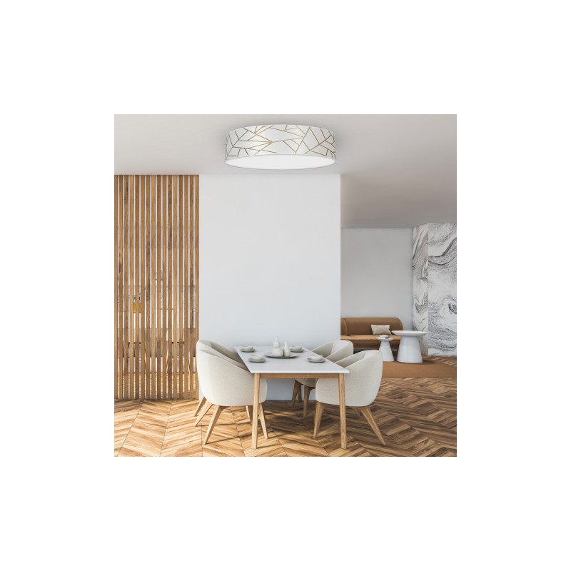 Lampa sufitowa ZIGGY WHITE White/Gold 3xE27