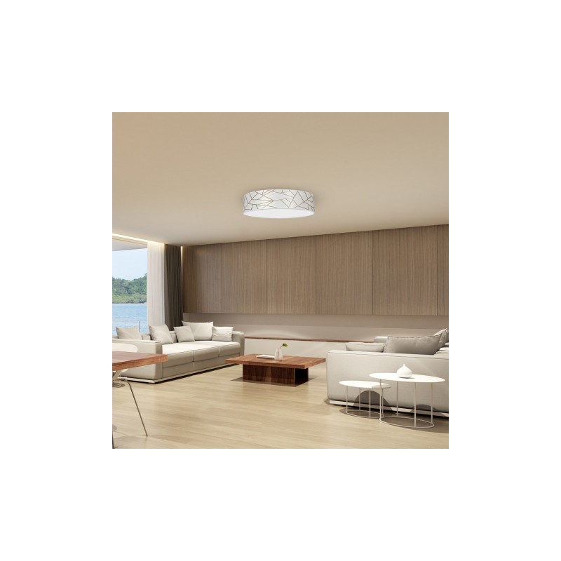 Lampa sufitowa ZIGGY WHITE White/Gold 3xE27