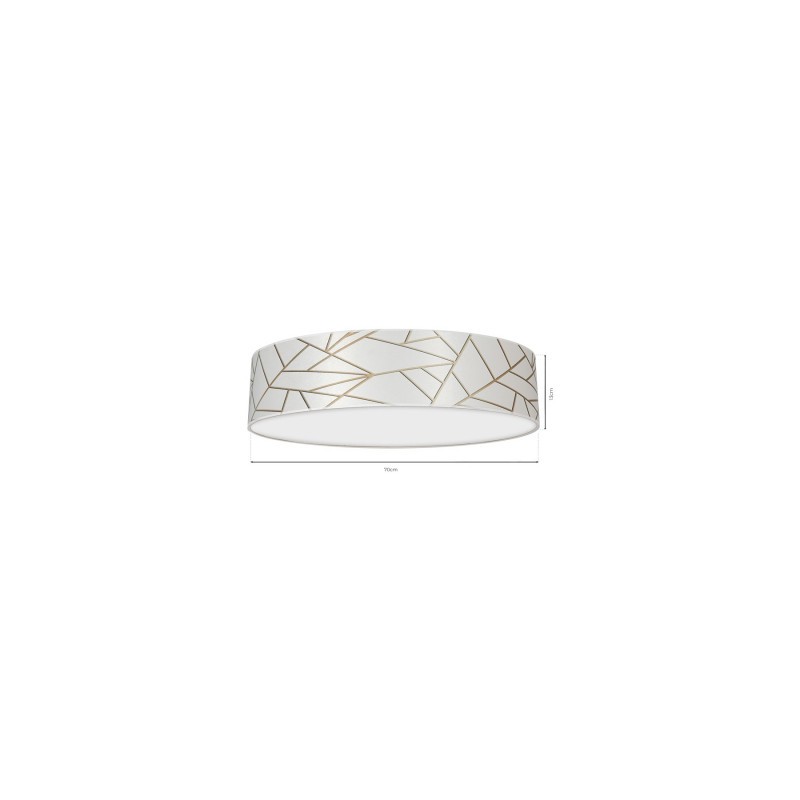 Lampa sufitowa ZIGGY WHITE White/Gold 3xE27