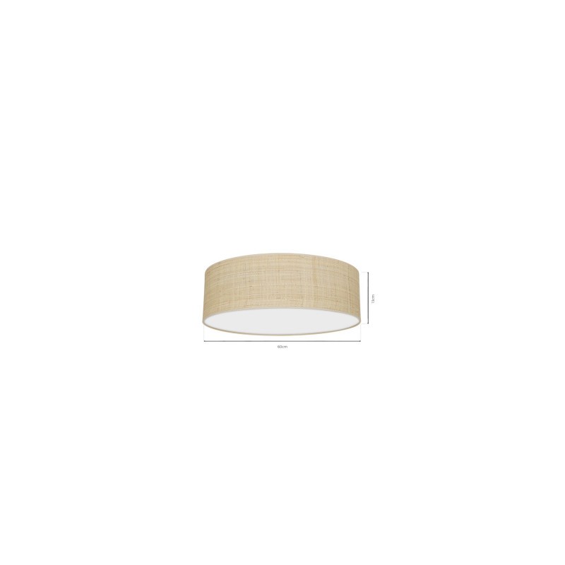 Lampa sufitowa MARSHALL WHITE / RATTAN 3xE27