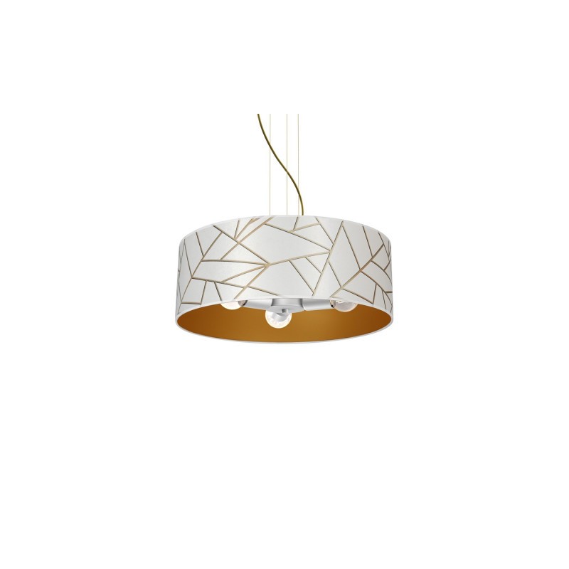 Lampa wisząca ZIGGY WHITE White/Gold 3xE27