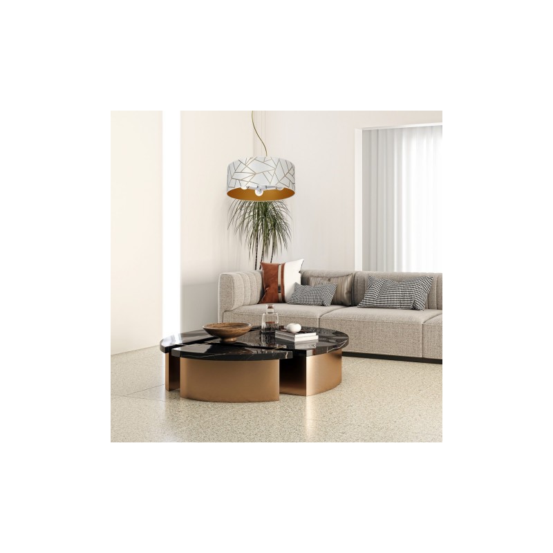 Lampa wisząca ZIGGY WHITE White/Gold 3xE27