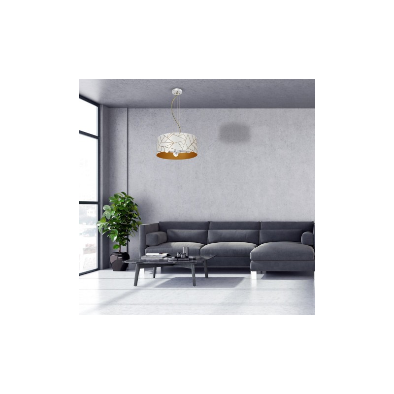 Lampa wisząca ZIGGY WHITE White/Gold 3xE27