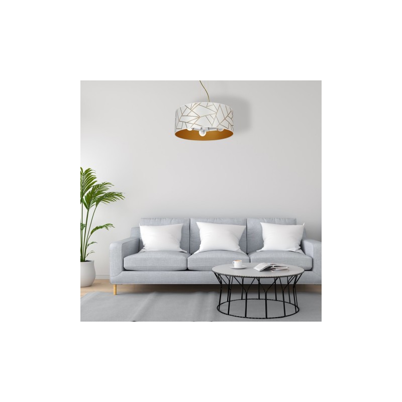 Lampa wisząca ZIGGY WHITE White/Gold 3xE27