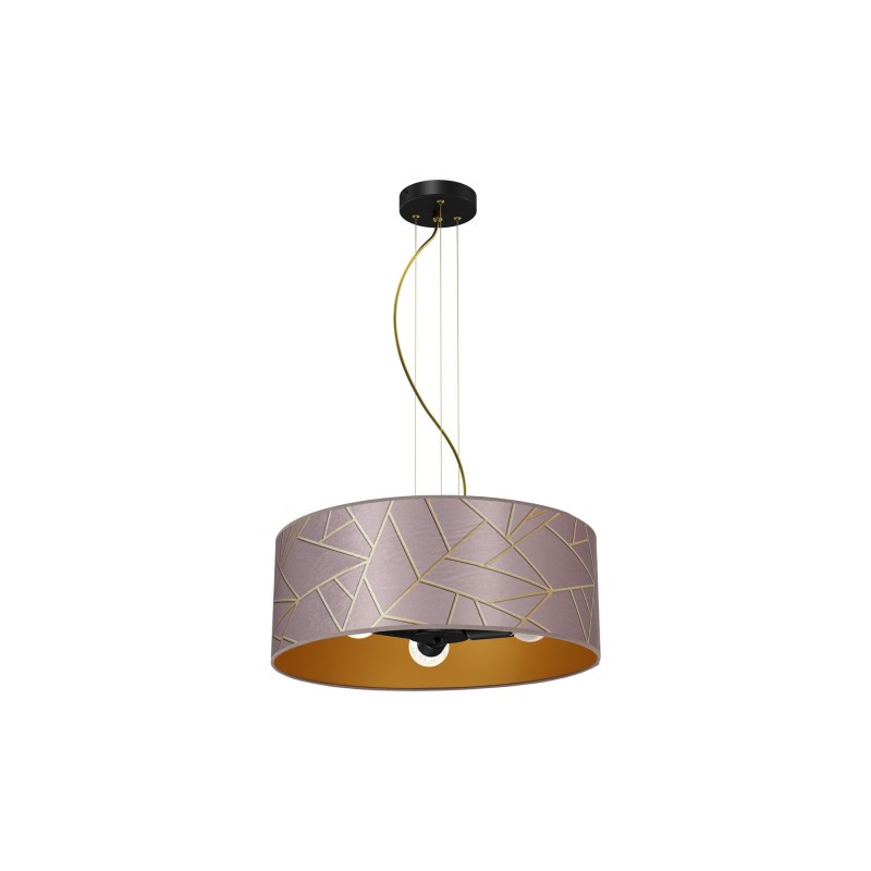 Lampa wisząca ZIGGY PINK Gold/Pink 3xE27