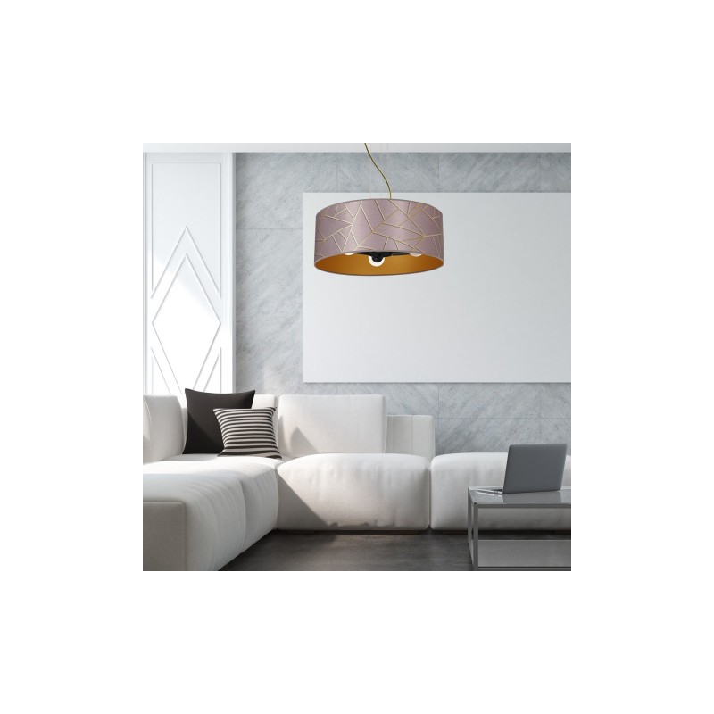 Lampa wisząca ZIGGY PINK Gold/Pink 3xE27
