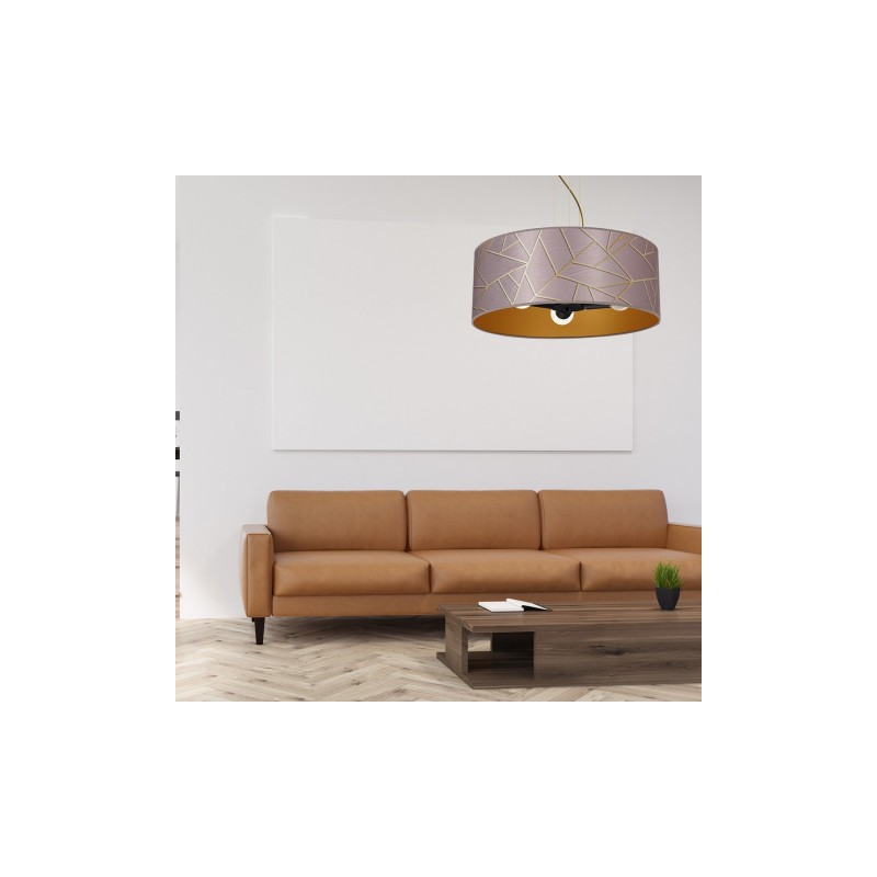 Lampa wisząca ZIGGY PINK Gold/Pink 3xE27