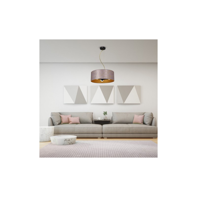 Lampa wisząca ZIGGY PINK Gold/Pink 3xE27