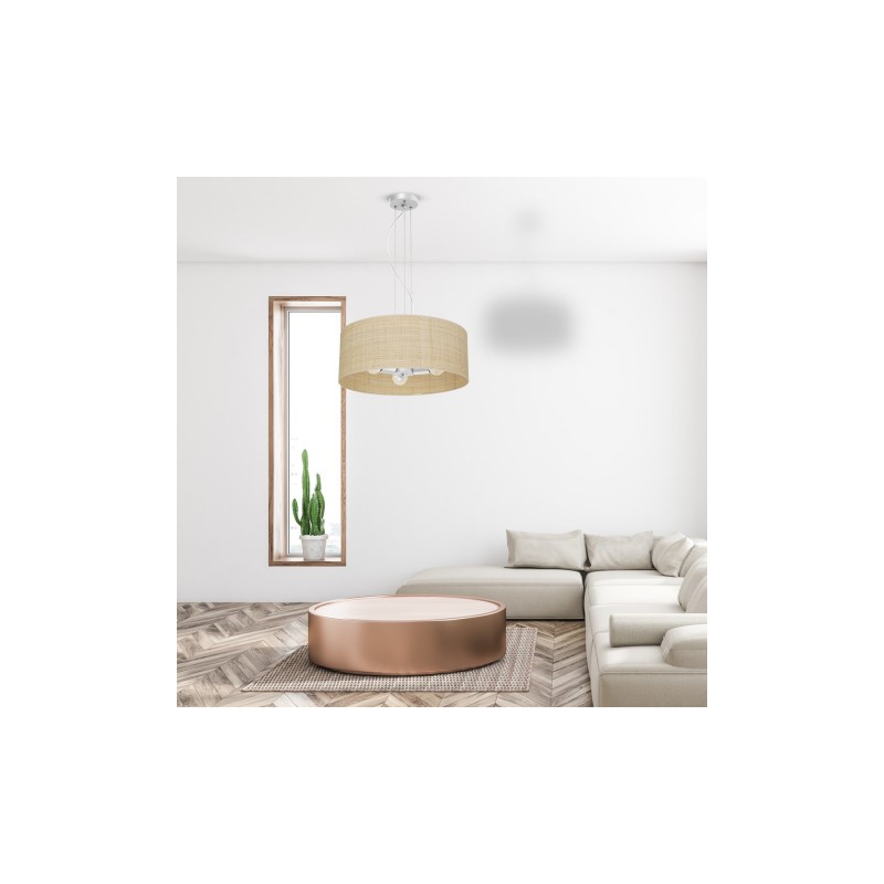 Lampa wisząca MARSHALL WHITE / RATTAN 3xE27